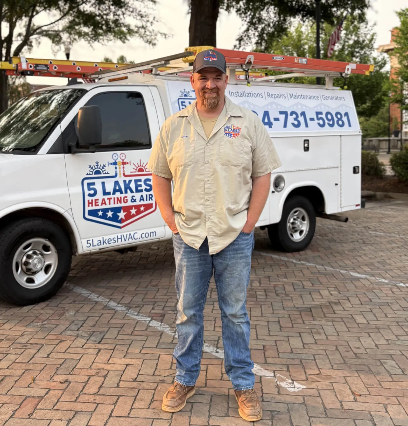 5 Lakes Heating & Air service van
